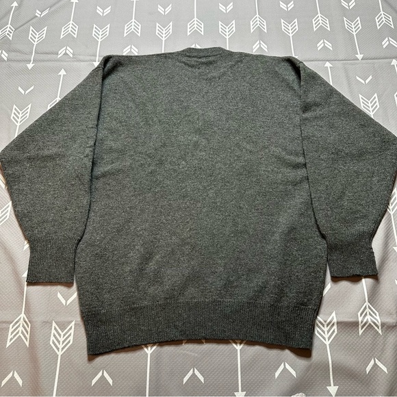 Nordstrom Men's Sweater Sz L 100% Lambswool Crew Neck Pull On Gray - Picture 7 of 7